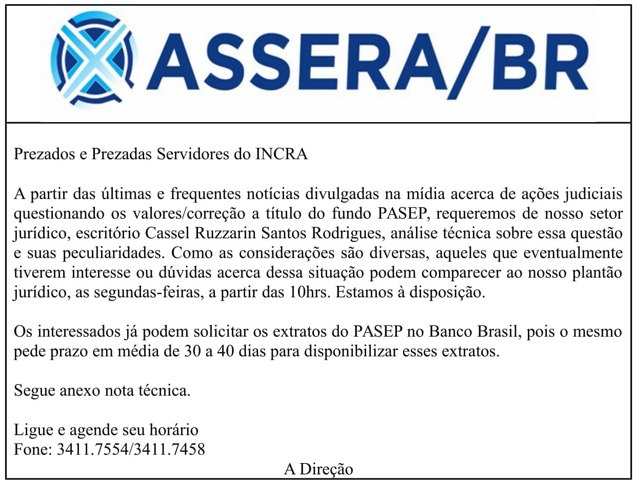 COMUNICADO PASEP ZAP